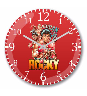 Rocky Adrian I Did It  Duvar Saati Bombeli Gercek Cam