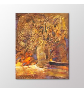 Arty Tablo Vazoda Çiçekler Tablo (Karışık)