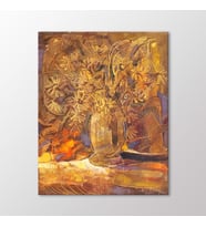 Arty Tablo Vazoda Çiçekler Tablo (Karışık)