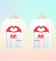 Kişiye Özel Baskılı Çift Tshirt