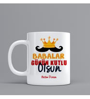 Babalar Günün Kutlu Olsun Temalı Hediye Kupa Bardak Kişiye Özel Hediye SZ51