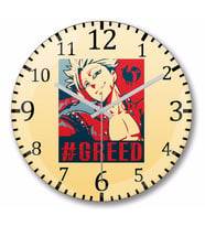 The Seven Deadly Sins  Greed - Ban Duvar Saati Bombeli Gercek Cam