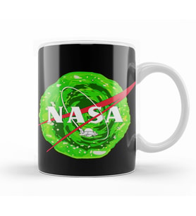 Nasa Ufo Rick and Morty Kupa Bardak Porselen