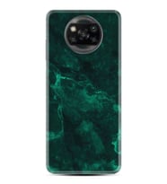Kılıfland Xiaomi Poco X3 Kılıf Silikon Resimli Kapak Yeşil Koyu Mermer Stok 1296