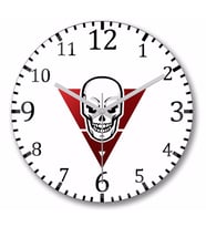 Ghostz Logo Clean Duvar Saati Bombeli Gercek Cam