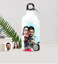 BK Gift Kişiye Özel Sevgililer Karikatürlü Metal Suluk 500 Ml  17