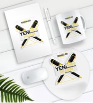 BK Gift Kişiye Özel Yeni İşinde Başarılar Dilerim Defter Kalem Kupa Mouse Pad Seti-5 (Model 1)