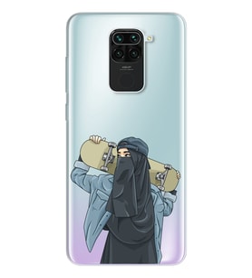 Kaykay Kız Tasarım Süper Şeffaf Silikon Telefon Kılıfı Xiomai Redmi Note 9