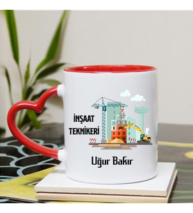 İnşaat Teknikeri Kupa Bardağı Kalpli