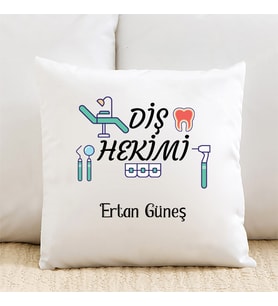 Diş Hekimlerine Özel İsimli Yastık
