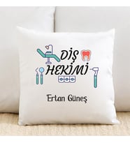 Diş Hekimlerine Özel İsimli Yastık