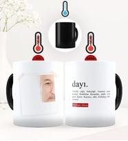 BK Gift Kişiye Özel Fotoğraflı Dayı Anlamı Sihirli Kupa Bardak - 2 (Siyah)