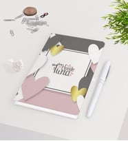 BK Gift Kişiye Özel Sevgililer Günü Beyaz Defter Kalem Seti-138