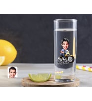 BK Gift Kişiye Özel Renkli Baskılı Erkek Karikatürlü Vodka Bardağı-54 (Beyaz)