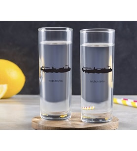 BK Gift Kişiye Özel Renkli Baskılı Batman Tasarımlı Turistik İkili Vodka Bardağı-2 (Beyaz)