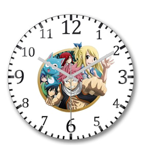Fairy Tail Duvar Saati Bombeli Gercek Cam
