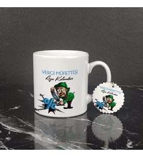 Vergi Müfettişi Kupa Bardak ve Anahtarlık Set