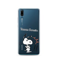 Snoopy Tasarımlı Süper Şeffaf Silikon Telefon Kılıfı Huawei P20 