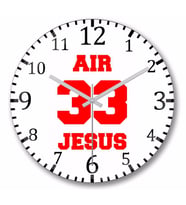 Air Jesus   Duvar  Saati Bombeli Gercek Cam