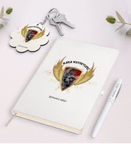 BK Gift Kişiye Özel Kara Kuvvetleri Beyaz Defter Kalem ve Anahtarlık Hediye Seti (Model 1)