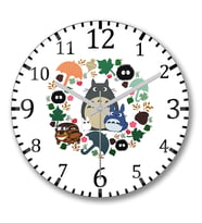 Totoro7 Duvar Saati Bombeli Gercek Cam
