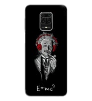 Einstein Tasarım Süper Şeffaf Silikon Telefon Kılıfı Xiomai Redmi Note 9 Pro - N