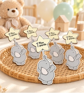 Kişiye Özel Hoşgeldin Bebek Ahşap Magnet Doğum Günü