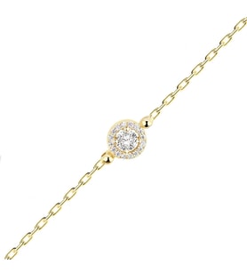 Swarovski Taşlı Altın Bileklik