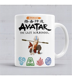Avatar Anime Element Fire Water Earth Thunder Wind  Kupa Bardak