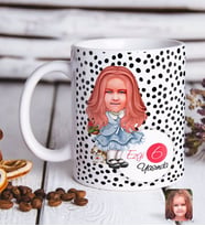 BK Gift Kişiye Özel Kız Çocuk Yaş Karikatürlü Beyaz Kupa Bardak-16
