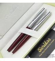 Scrikss 78 Bordo Roller Kalem + Tükenmez Kalem Seti  Scrikss Metropolis  İsme Özel Kalem  Hediye Kalem