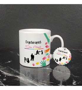 Ergoterapist Kupa Bardak ve Anahtarlık Set