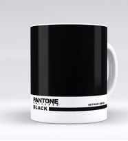 BK Gift Kişiye Özel İsimli Pantone Black Beyaz Kupa Bardak