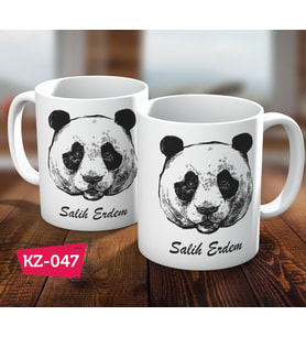 Kişiye Özel İsimli Panda Hediye Kupa Bardak