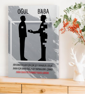 Oğul Baba Kanvas Tablo 50x70cm