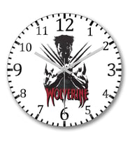 Logan Wolverine1 Duvar Saati Bombeli Gercek Cam