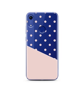 Çapraz Pembe Tasarımlı Süper Şeffaf Silikon Telefon Kılıfı Huawei Honor 8A