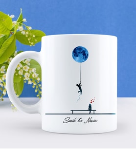BK Gift Kişiye Özel Love Tasarımlı Beyaz Kupa Bardak