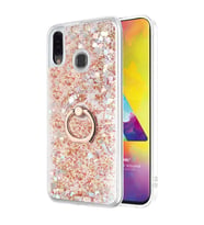 Microsonic Samsung Galaxy M20 Kılıf Glitter Liquid Holder Gold