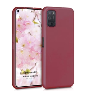 Microsonic Matte Silicone Oppo A52 Kılıf Mor