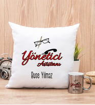Yönetici Asistanı Yastık ve Silver Kupa Bardak