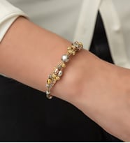 Papatya Silver Dorica Toplu Renkli Fantezi 925 Ayar Gümüş Bileklik