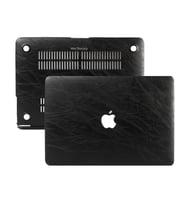MacBook Air Kılıf HardCase A1369 A1466 2017 Öncesi Uyumlu Koruyucu Kılıf Leat01 (Siyah)