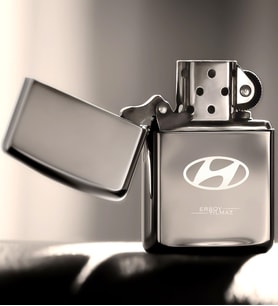 BK Gift Kişiye Özel Hyundai Benzinli Gümüş Gri Metal Çakmak