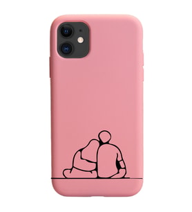 Iphone 11 Çizgi Tasarımlı Pudra Lansman Telefon Kılıfı