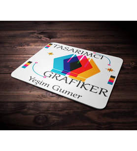 Kişiye Özel Tasarımcı Grafiker Tasarımlı Mouse Pad (Renksiz)