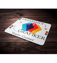 Kişiye Özel Tasarımcı Grafiker Tasarımlı Mouse Pad (Renksiz)