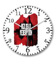 Red Dead Redemption Duvar Saati Bombeli Gercek Cam