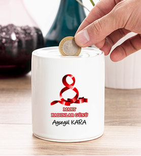 Kadınlar Günü Hediyesi Kişiye Özel Kumbara - 2