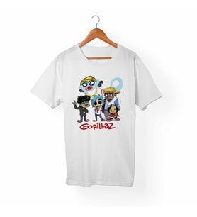 Gorillaz Çocuk Beyaz Tişört